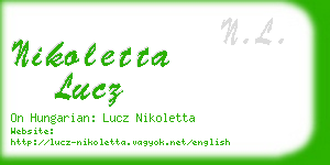 nikoletta lucz business card